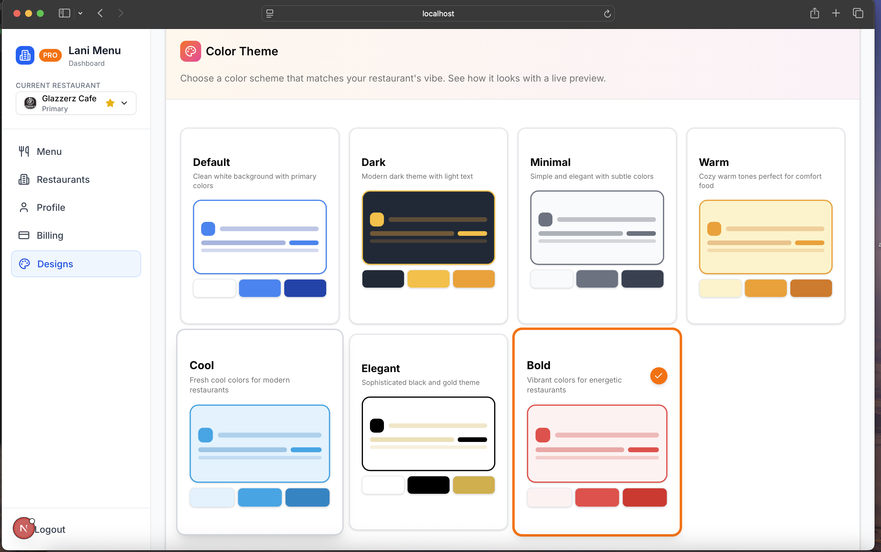 Create Your Digital Menu Dashboard